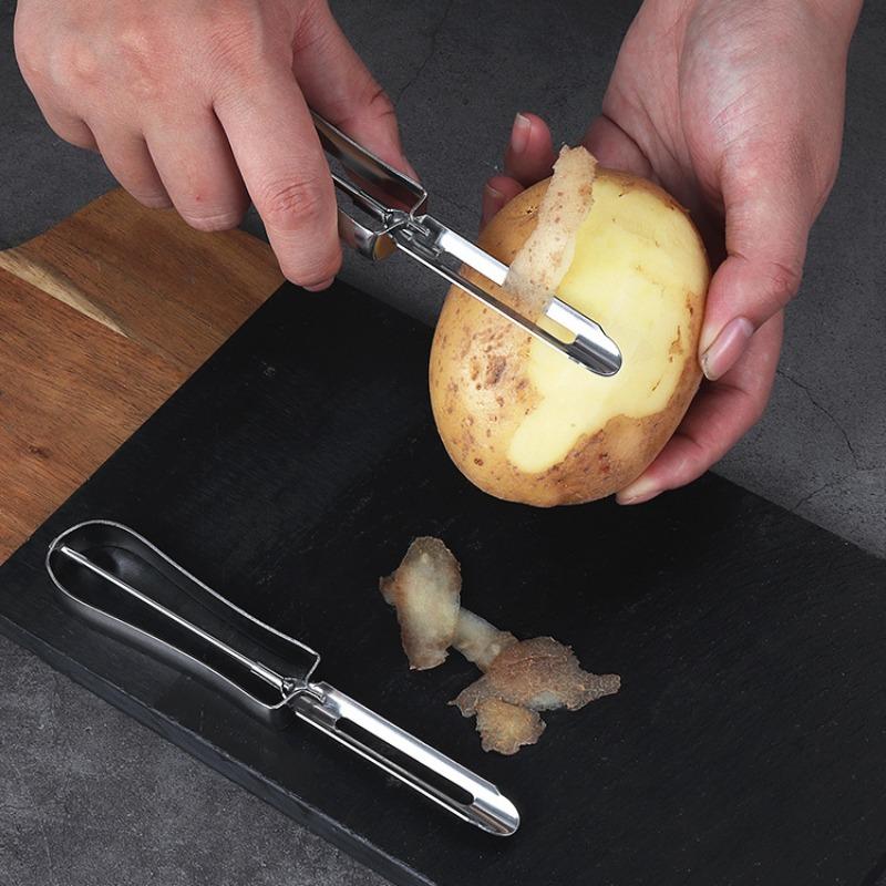 1 Pezzo Acciaio Inossidabile Pialla Melone a Una Parola, Pialla Frutta, Coltello da Cuoio, Cetriolo Affilato, Pelapatate, Gadget da Cucina Domestico