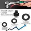 1/4 inch Multifunctional Mechanical Tool Kit and Sockets Set Portable Household Repair Tool Kit Ratchet Socket Wrench Set