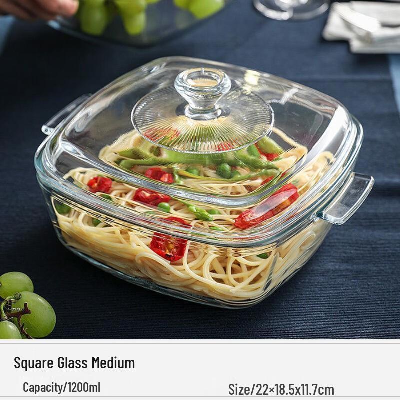 ZISIZ Multi-purpose Transparent Bowl with Lid