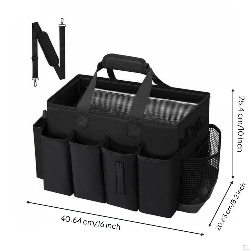 Portable Gardening Tool Bag Large Capacity Housekeeping Multiple Exterior Pockets Cleaning