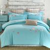 WTEMPO Comwarm 100% Cotton Geometric Bedsheet Plaid Stripe Stars Minimalism Fitted Cover King Size