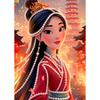 Disney Pearl Painting Pearl Aesthetic Mulan for Beginners and Adults, DIY Pearl Diamond Art Painting Kit for Home Wall Decor Gifts