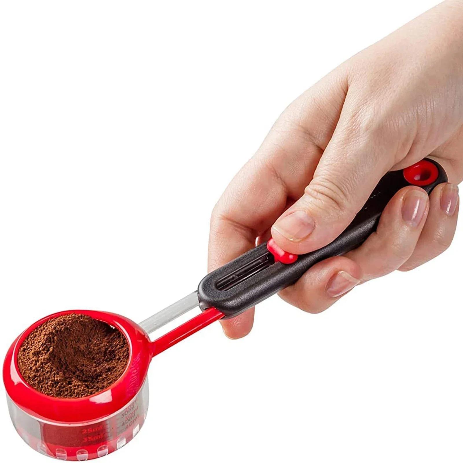 

1pc Coffee measuring spoons Adjustable capacity Graduated measuring spoons Powder measuring spoons