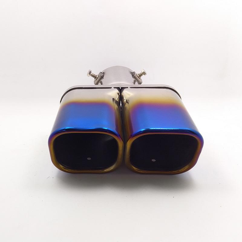 Compatible Tailpipe for X-Trail/Koleos: Square Dual Outlet Stainless Steel Exhaust