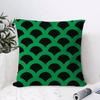 Hot selling black and green Cushion Cover Breathable Linen Pillow Cover SkinFriendly Home Decor Pillowcase with Hidden Zipper