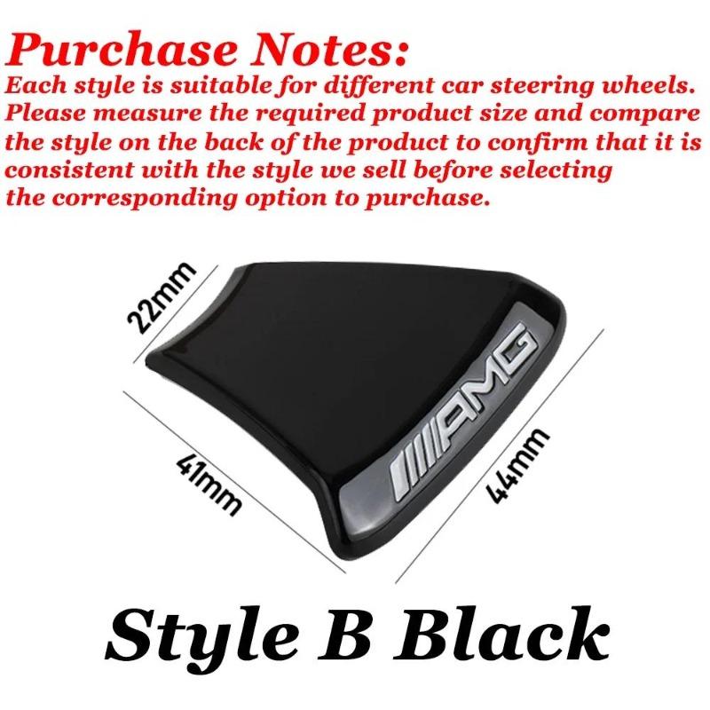 ABS Logo AMG Emblem Car Steering Wheel Sticker For Mercedes Benz AMG W203 W204 W205 W176 W211 W212 W213 GLA GLC Auto Accessories