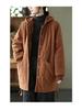 Women's Retro Padded Cotton Jacket: Autumn/Winter Hooded, Round Neck, Long Sleeve, Loose Fit, Plus Size Casual Top.
