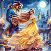 Disney 5D Diamond Painting Beauty and The Beast Cross Stitch Mosaic Kit Home Decoration Wall Sticker DIY Handmade Gift