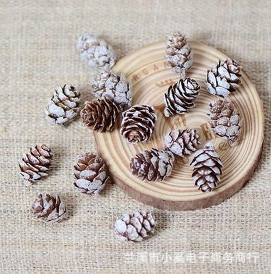 Handmade Wild Pine Cone Christmas Tree Decorative Branches with Dried Flowers