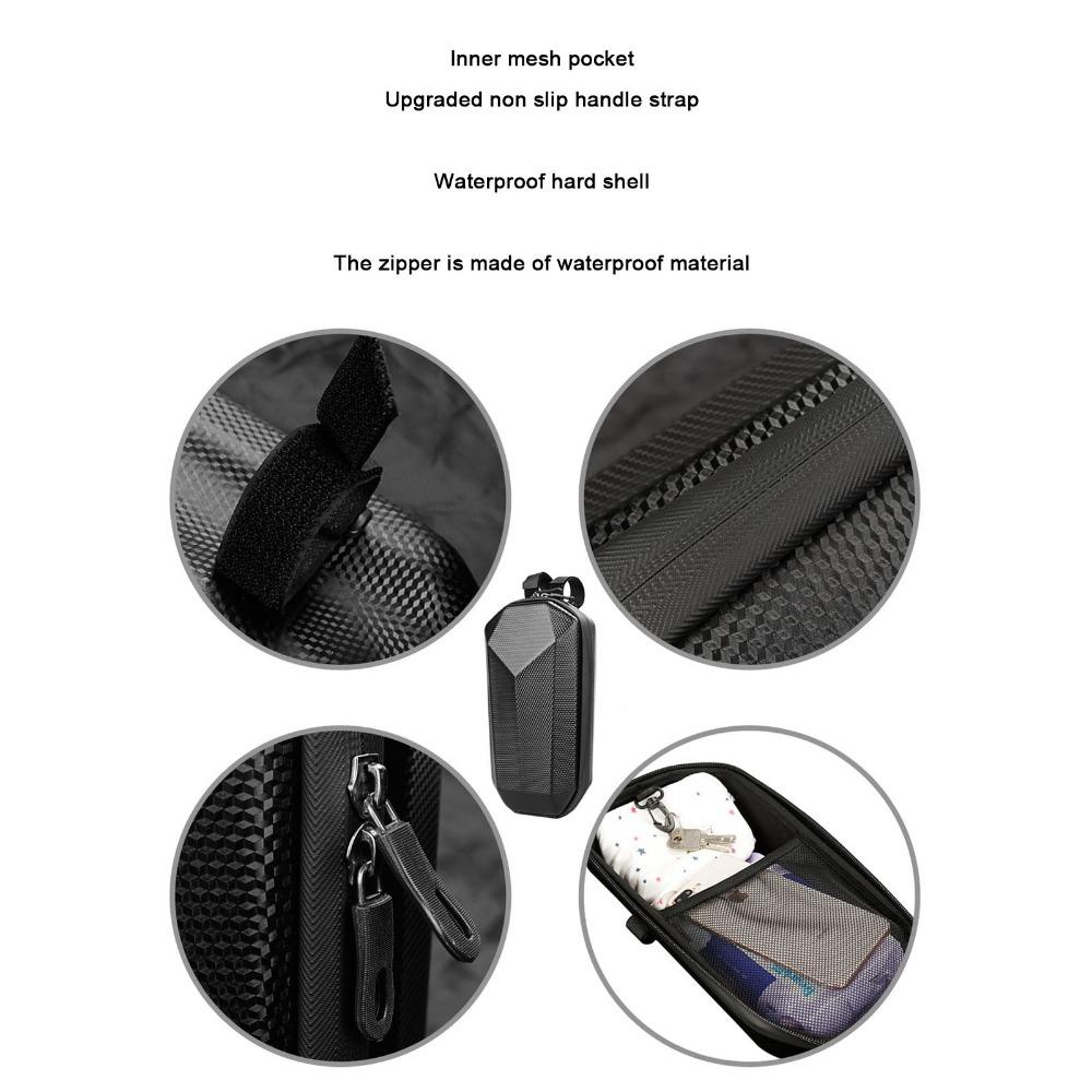 Waterproof Electric Scooter Bag EVA+PU Scooter Handlebar Bag Scooter Front Backpack  Travel Storage
