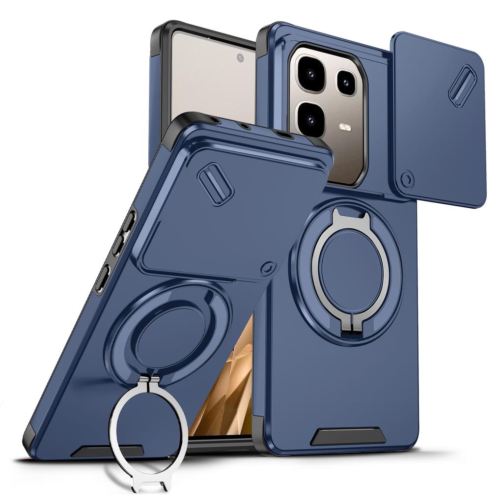 Für Infinix Note 50 Hülle Infinix Note 50 Pro 4G Cover Magnetischer Ring Rüstung Schiebe-Kameraobjektiv-Abdeckung Magsafe Kabelloses Ladecover