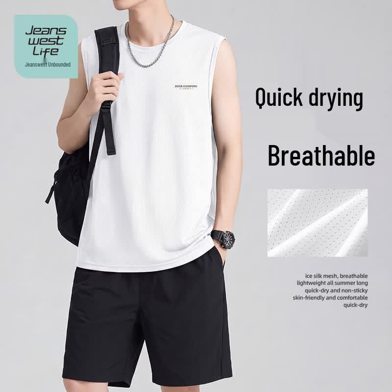 JEANSWEST LIFE Men s Ice Silk Cooling Sleeveless Vest L