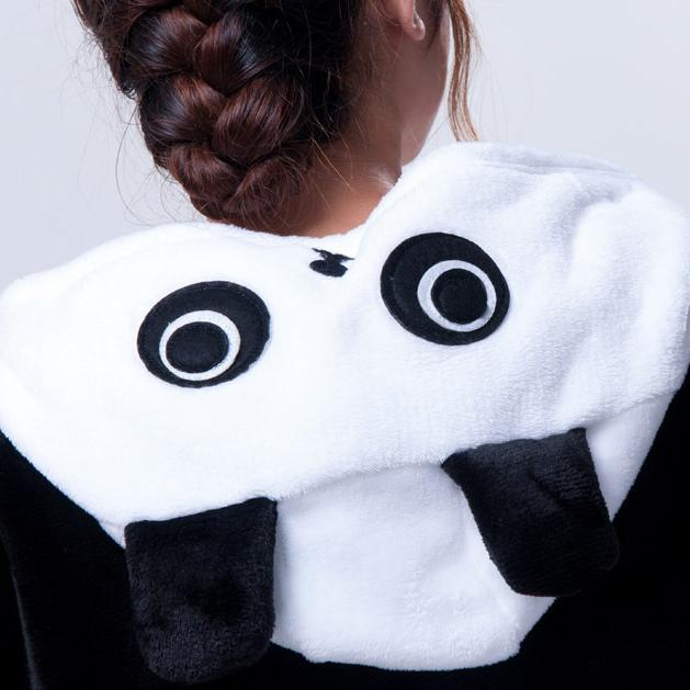 

Костюм панды унисекс для взрослых, забавные черные комбинезоны с капюшоном и длинными рукавами, косплей на заказ для Хэллоуина, вечеринки, фестиваля, нарядное платье, сцена XL