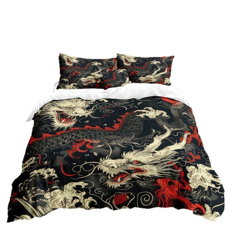 Animationsserie 3D Digitaldruck Dreiteiliges Bettwäscheset Bettlaken Bettbezug