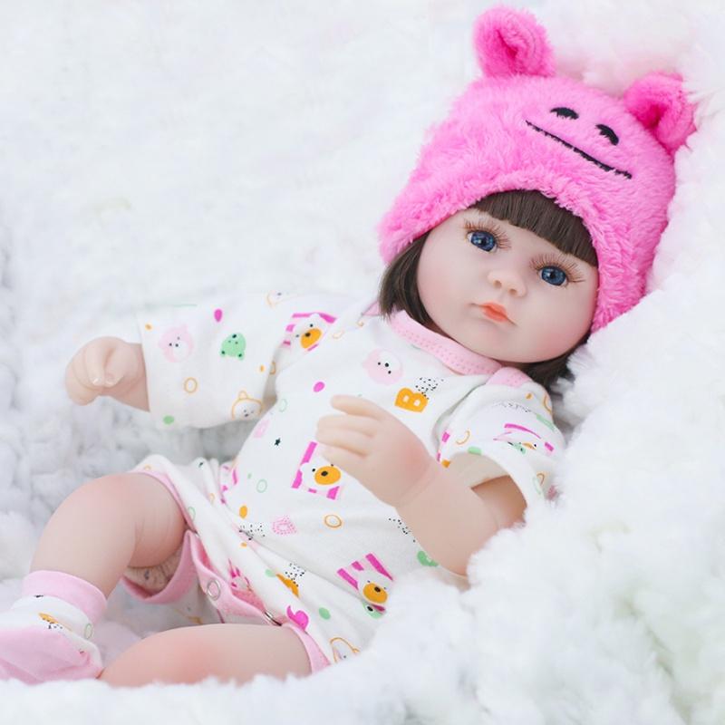 Vivid 42cm Newborn Reborn Baby Doll With Realistic Features And Soft Silicone Body