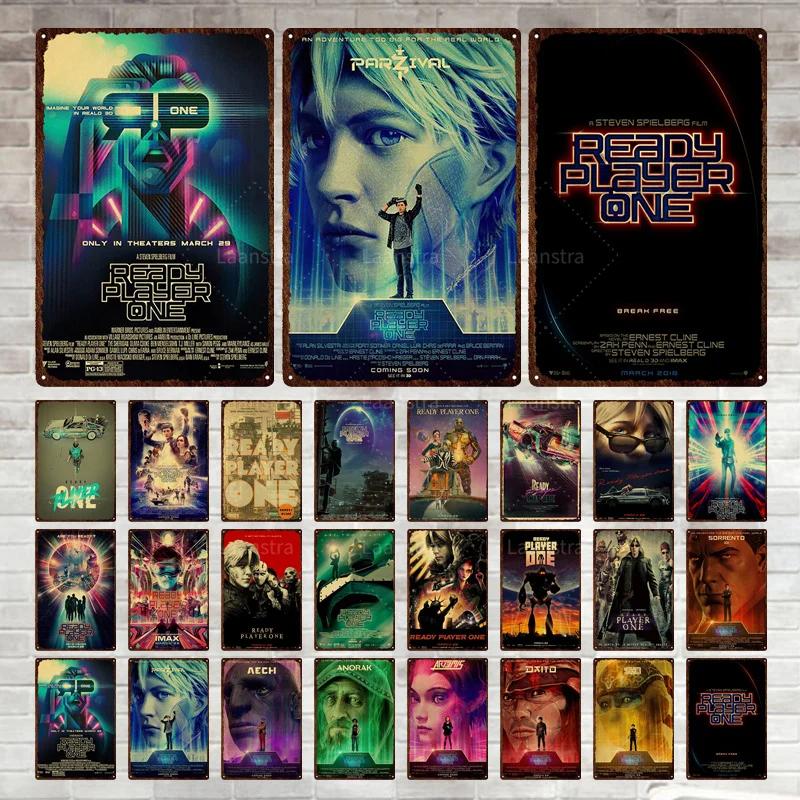 Ready Player One Retro Movie Tin Sign Poster Bar Home Decoration Metal Sign Plaque Decoration Wall Art Decor For Decorating