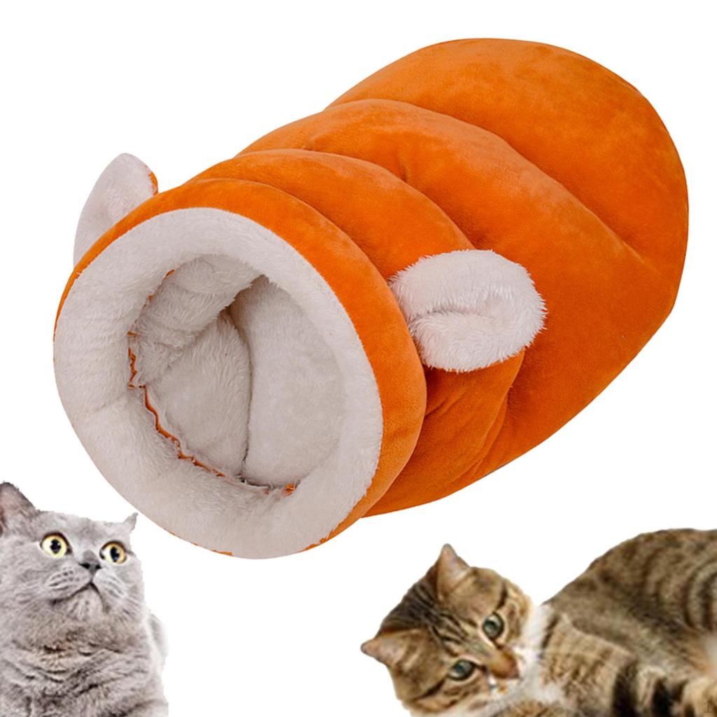 Semi Enclosed Winter Warm Pets Supplies Plush Sleep Kennel Cat Tent Bed Kitten Puppy Indoor Cats