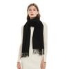 Sciarpa 32x180cm 100% Lana Merino, Coperta Invernale Spessa con Nappe, Sciarpa da Collo Calda e Accogliente, Accessorio Autunno Inverno da Donna