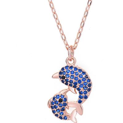 New Product Dolphin Zircon Necklace - Simple And Elegant Pendant With Diamonds On A Collar Chain For The Neck.