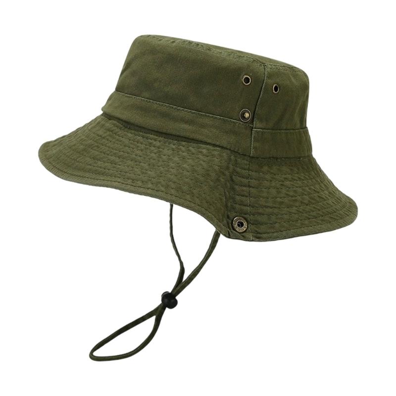 Breathable Cotton Bucket Hat For Outdoor Activity Foldable Sun Protective Unisex Design Fisherman Hat For Women Men