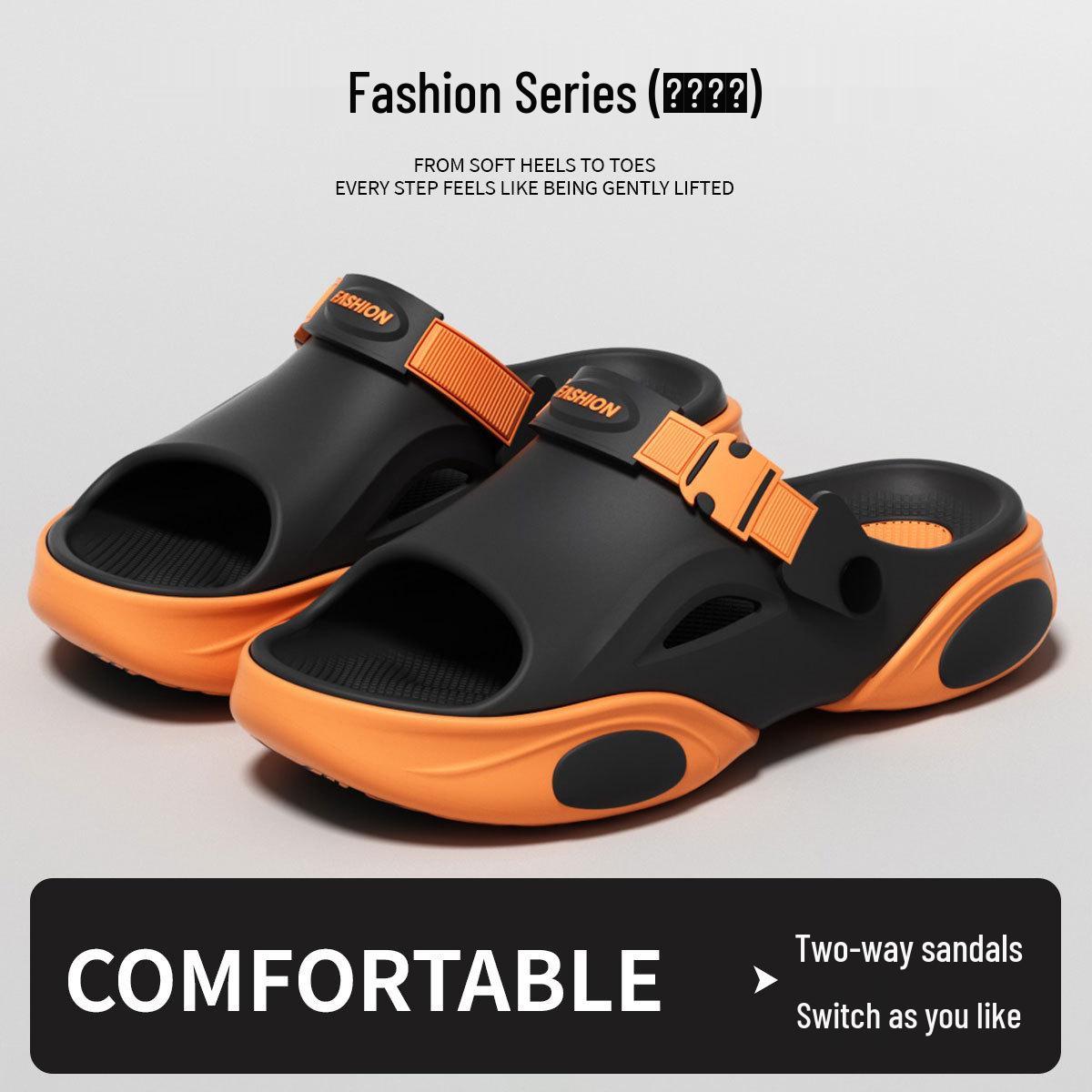 Men s Outdoor Sports Non-Slip Sandals with Heel and Convertible Style for Beach and Driving