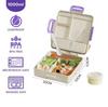 1000ml Kids Bento Lunch Box with 4 Compartments Cute Food Storage Container Suitable for Microwave And Fridge