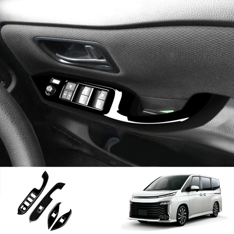 RHD For Toyota Voxy Noah 90 Series Window Glass Lift Button Switch Cover Trim Door Armrest Panel cover accesorios