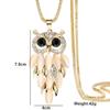 Rafinat pisică neagră bufniță coliere pandantive pentru femei bijuterii de lux petrecere modă opal lanț colier lung colier femme cadou de Crăciun