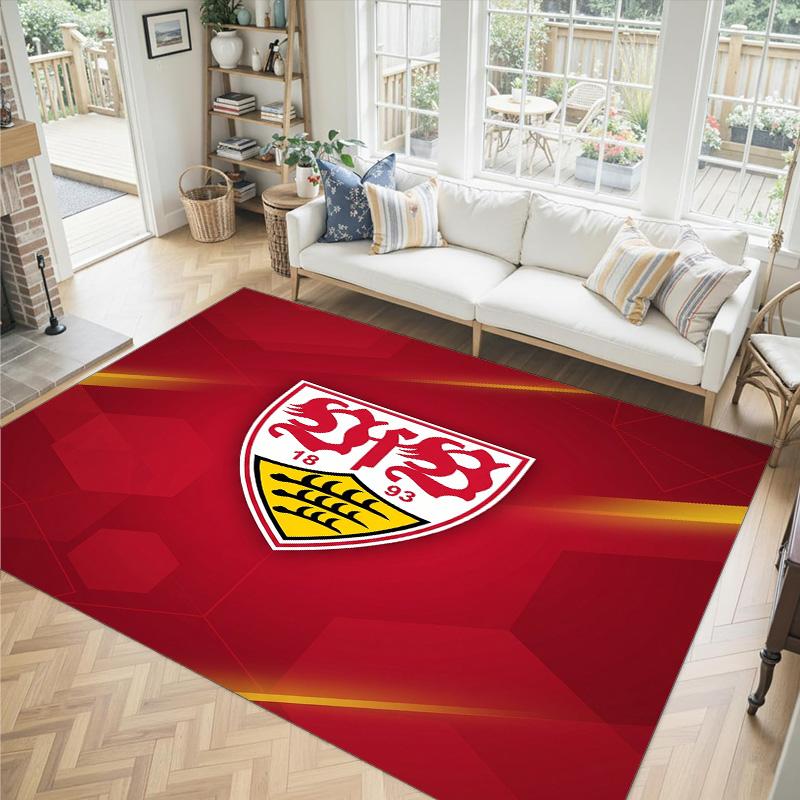 VfB Stuttgart Design Křišťálový Sametový Koberec Útulný Ne?Protiskluzová tištěná předložka do ložnice, obývacího pokoje, předsíně