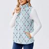 Gilet Cardigan Cappotto Caldo Moda Donna Stampa Retrò in Pile