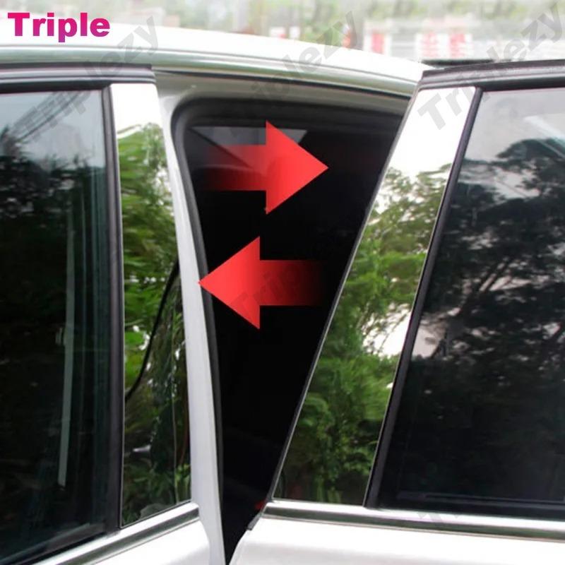 6Pcs Glossy Chrome Window Door Column B C Pillar Post Cover Trim For Nissan Versa Note E12 2012- PC Material Decoration