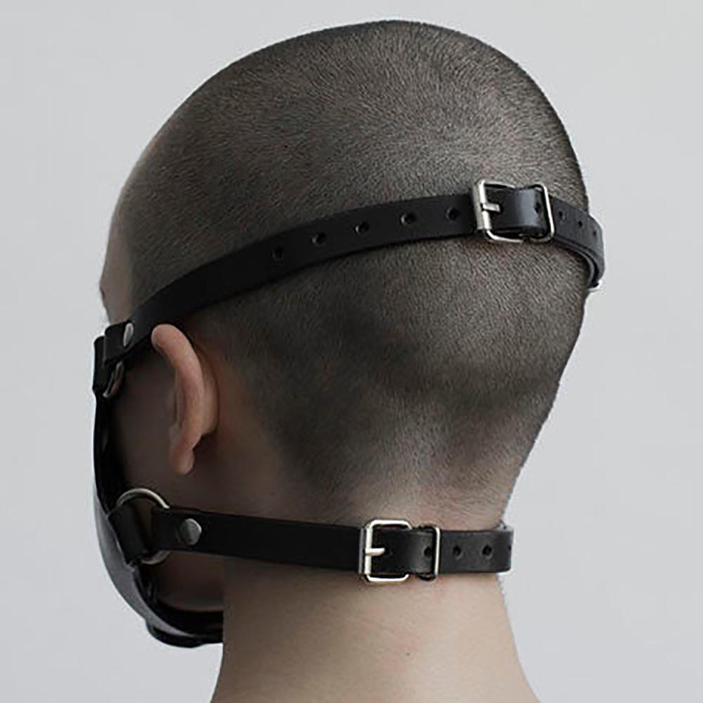 Bdsm Mask Punk Leather Motorcycle Haze Face Mask Male Dust Windproof Adult Games Bondage Restraints Cosplay Sex Toys For Men