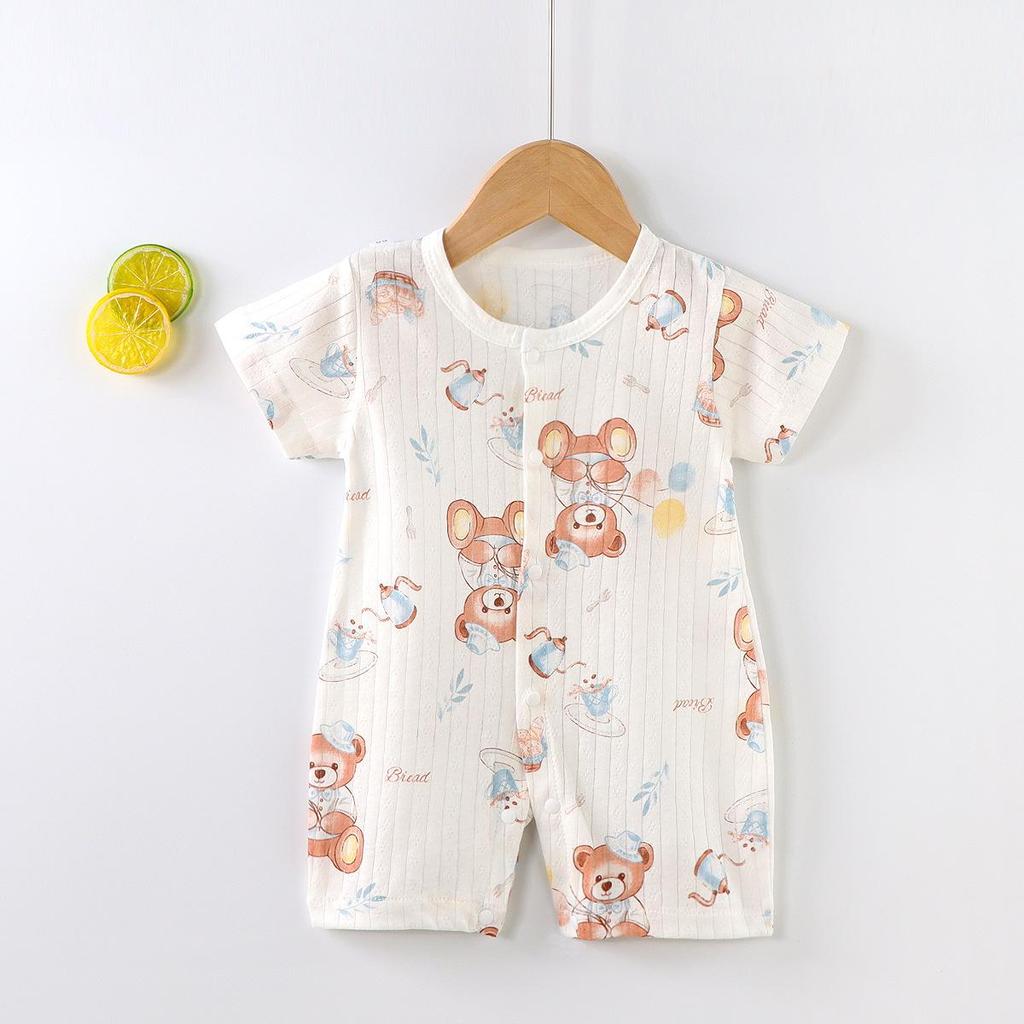 Cotton Jacquard Baby Romper for 0-1 Year - Summer Style