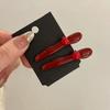 2Pcs Girl Hairpins Three-Dimensional Fruit Design Glossy Resin Texture Fix Broken Hair Slender