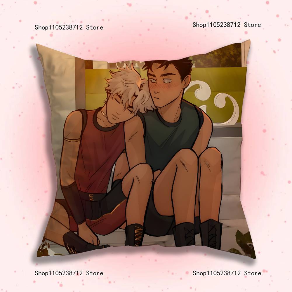 O-Osora Comic Pillow Covers Cartoon Sofa Decorative Home Double-Sided Printing Short Plush Cute Cushion Cover