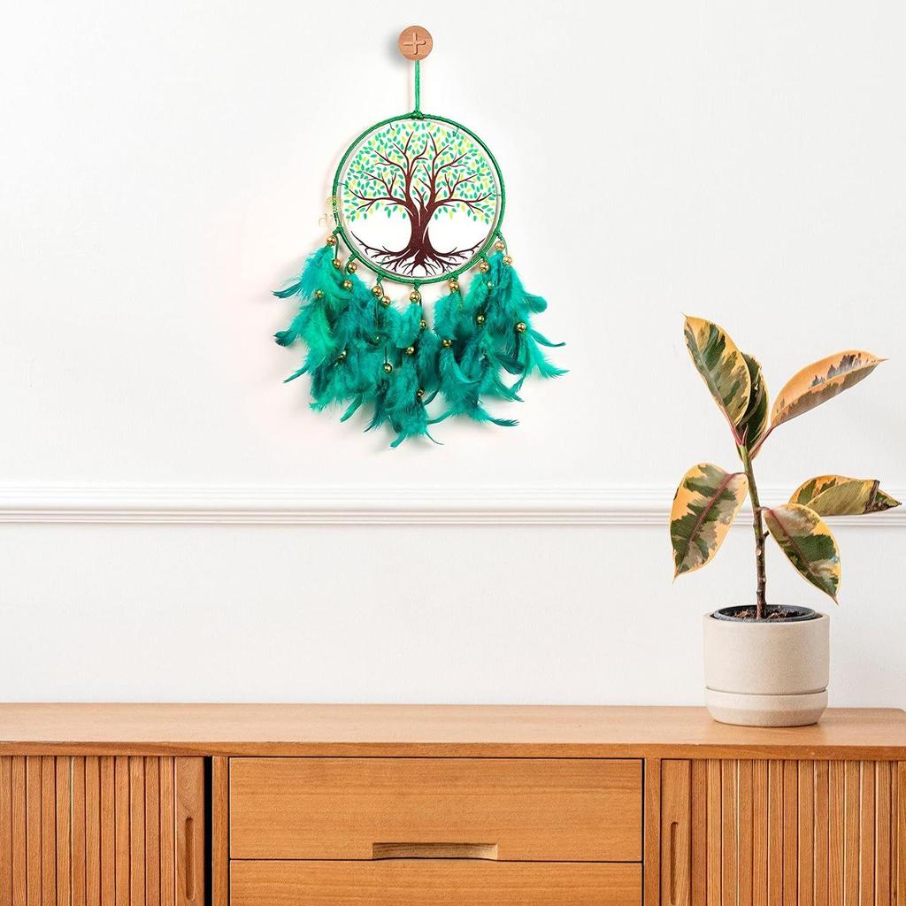 Dream Catcher Handmade Tree of Life Canvas Dreamcatcher for Bedrooms Office Balcony Outdoors Garden Car Hanging