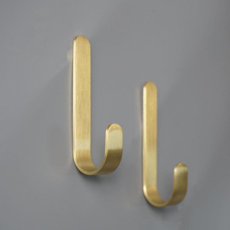 Wall Hooks & Hangers Modern Simple Gold Wall Hooks Home Storage Organisation