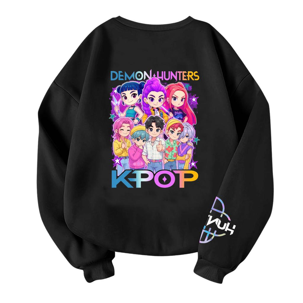 Children's Fashionable Lightweight Long-sleeved Round Neck Pullover With Pockets Printed Pullover