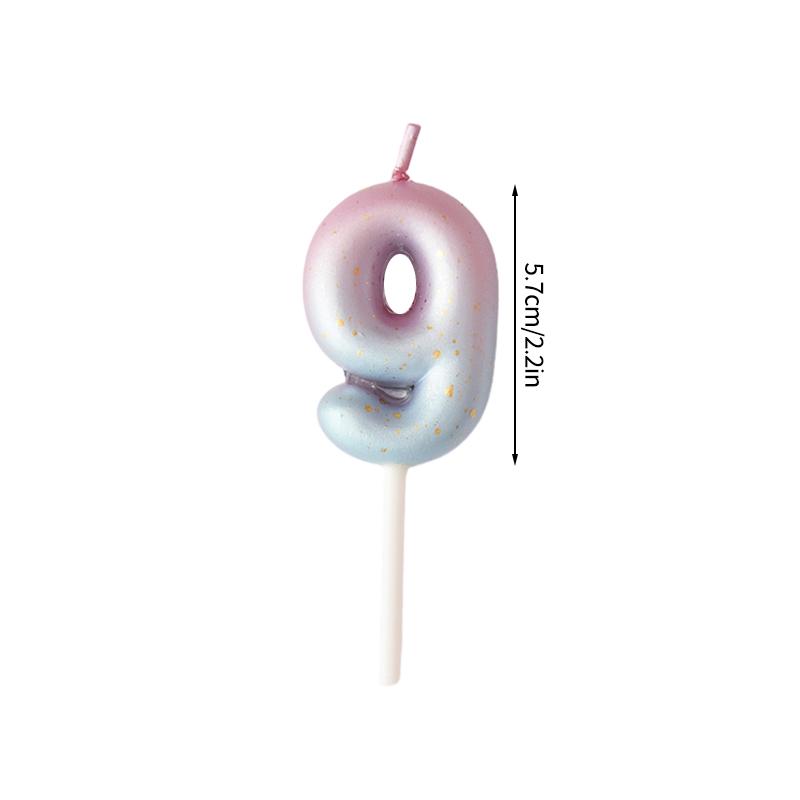 

Красочные цифровые свечи Радужные свечи-шары Вставка для украшения торта на день рождения Свадебные принадлежности для вечеринки