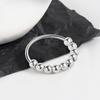 Creative Anxiety Relief Spinner Bead Ring For Women Open Adjustable Stress Relieving Rotating Finger Ring Fashion Jewelry