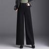 Elegant Woolen Wide-Leg Pants - 2026 Winter Collection: High-Waisted, Loose, Slimming, Long, Straight-Leg Casual Pants