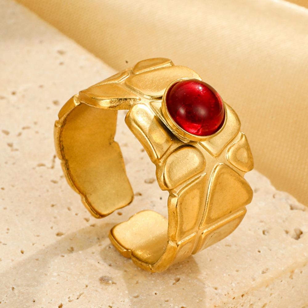 Adjustable Bohemian Style Non-Fading Women's Titanium Steel Ring