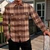 Men's Basic Long Sleeve Shirt with Two Pockets