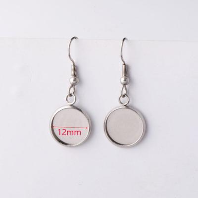 Stainless Steel Ear Hooks with Round, Heart & Teardrop Gemstone Settings for DIY Earrings.
