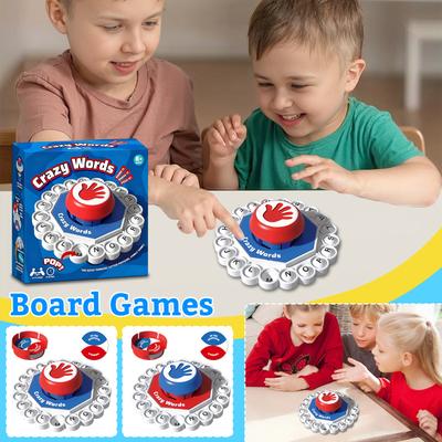 Fast Paced Word Game – Alphabet Press Board Game For Family Party & Kids Learning Fun