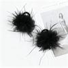 Extra Long Ostrich Feather Claw Clip: Fluffy Bow Hair Accessory