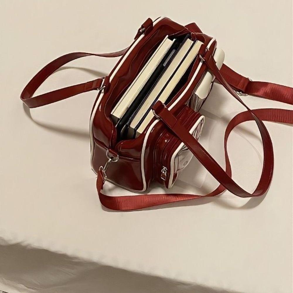 2025 New Cute Daily Fashion Versatile Transparent Messenger Two-dimensional Bow Commuter Bar Pain Bag Woman