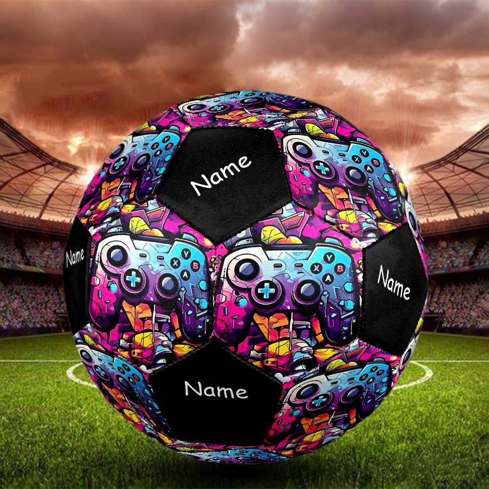 Custom Name Game Controller Theme Size 5 Soccer Ball, Suitable for Both Indoor and Outdoor Matches, a Gift Suitable for Everyone.