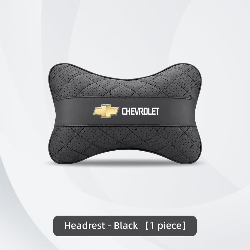 

Nappa Leather Car Headrest Neck Pillow Waist Cushioning For Chevrolet Spark Captiva Cruze Malibu Equinox Trax Camaro Blazer