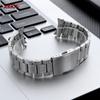 No Gap Stainless Steel Watch Band 20mm 22mm Universal Curved End Straps Folding Buckle for Women Men Watch Bracelet Accessories